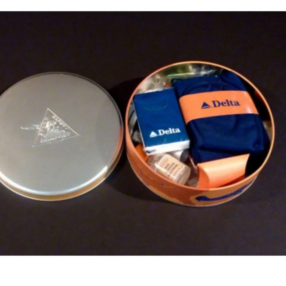 Delta Air Service Vintage Tin Speed Safety Comfort